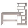 Dmora Scrivania Moderna con Libreria Nella Parte Destra Colore Bianco