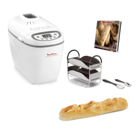 Moulinex OW6101 Home Bread Baguette Macchina del Pane con 16 Programmi Preimpostati, Capacità Extra fino a 1.5 kg,1650 W, 3 vel