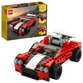 LEGO Creator 3 in 1 Set di Costruzioni Ricco di Dettagli: Scegli Tra un'Auto Sportiva, 1 Bolide o 1 Aereo Vintage, per Bambini +