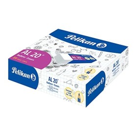 Pelikan 606046 Gomma AL 20 Bianca, Confezione Risparmio da 20 Pezzi, Adatta per Disegno Tecnico e Scolastico, Forma a Blocchetto