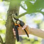 Fiskars Forbici bypass con impugnatura rotante, PowerGear X, Acciaio antiaderente, 22 cm, Nero/Arancione, PX94, 1023628