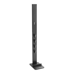 Meliconi Cleaning Tower, Supporto da terra per aspirapolvere dyson, contiene fino a 8 accessori, nasconde i cavi, nero