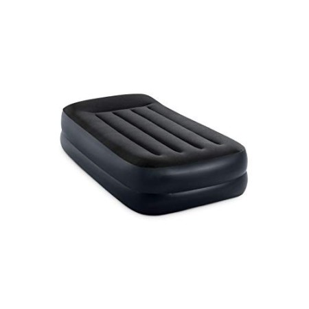 Intex 64122 Materasso Classic Singolo Comfort Dura Beam Rialzato, Blu, con Pompa Interna, 99 x 191 x 42 cm