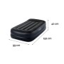 Intex 64122 Materasso Classic Singolo Comfort Dura Beam Rialzato, Blu, con Pompa Interna, 99 x 191 x 42 cm