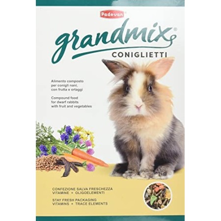 Padovan Grandmix Alimento Completo per Conigli Confezione da 850 Grammi