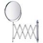 Wenko 15165100 Specchio Cosmetico da Parete Telescopico Exclusiv, Acciaio, Materiale Plastico, 19 x 38,5 x 50 cm, Cromo
