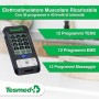 TESMED Trio 6.5 elettrostimolatore Muscolare - 36 programmi - 40 Livelli di intensità - Batteria Ricaricabile - 4 elettrodi