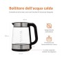 AmazonBasics - Bollitore elettrico in vetro, 1,7 litri, 2200W