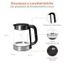 AmazonBasics - Bollitore elettrico in vetro, 1,7 litri, 2200W