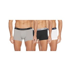 Emporio Armani Underwear 111357CC717, Boxer Uomo, Multicolore (Bianco/Nero/Grigio), Large