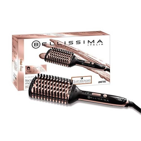Imetec Bellissima My Pro Magic Straight Brush PB11 100 Spazzola Elettrica Lisciante, 3 Lati Esterni Riscaldati, Spegnimento auto