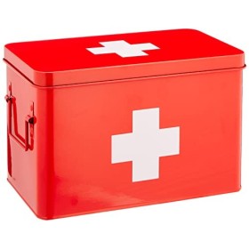 Zeller 18116 Scatola per Medicinali, Metallo, Rosso, 32x19.5x20 cm