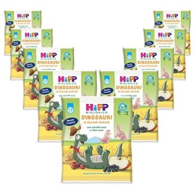 Hipp - Dinosauri Ai Cereali Antichi Bio, Con Avena, Farro, Miglio E Mais, 9 Confezioni da 30 G - 270 g