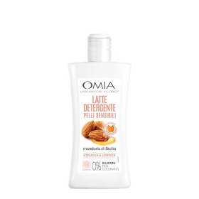 Omia, Latte Detergente Viso Eco Bio Mandorla e Malva, Struccante Fisiologico Viso e Occhi, per Pelli Normali, Secche e Sensibili