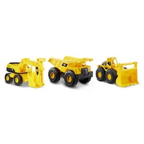 Caterpillar by Funrise Caterpillar, CAT Mini Crew confezione da 3 Veicolo da costruzione, Colore Giallo, Nero, 82360