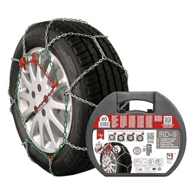 VIP RD9 - Catene da neve in metallo RD9 mm, misura 80, set 2 pezzi, guanti inclusi