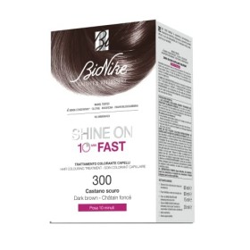 Bionike Shine On Fast Trattamento Colorante Capelli (Tono Castano Scuro 300) - 1 flacone x 60 ml. + 1 tubo x 60 ml. (Totale 120 