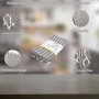 Penguin Home 3051 100% Set di 5 Design Assortiti Strofinacci, Cotone, Grigio, 65 x 45 x 0.5 cm, Asciugamano da 5 pezzi