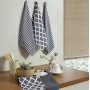 Penguin Home 3051 100% Set di 5 Design Assortiti Strofinacci, Cotone, Grigio, 65 x 45 x 0.5 cm, Asciugamano da 5 pezzi