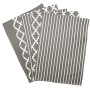 Penguin Home 3051 100% Set di 5 Design Assortiti Strofinacci, Cotone, Grigio, 65 x 45 x 0.5 cm, Asciugamano da 5 pezzi