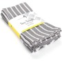 Penguin Home 3051 100% Set di 5 Design Assortiti Strofinacci, Cotone, Grigio, 65 x 45 x 0.5 cm, Asciugamano da 5 pezzi