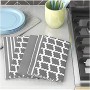 Penguin Home 3051 100% Set di 5 Design Assortiti Strofinacci, Cotone, Grigio, 65 x 45 x 0.5 cm, Asciugamano da 5 pezzi