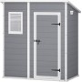Keter Manor Pent 6X4 Casetta da Giardino in Resina, Colore Grigia, Ottima Per Riporre Attrezzi, Bici, Mobili da Giardino e Acces