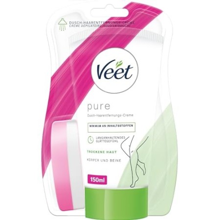 Veet Crema Depilatoria Sotto la Doccia Pelli Sensibili, 150 ml