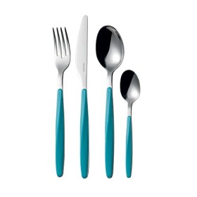 Guzzini Set 24 Posate My Fusion, Blu Opaco, 16.8 x 7.5 x h25.5 cm