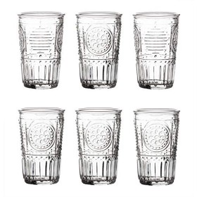 Bormioli Rocco Romantic Confezione 6 Bicchieri 30,5 cl, Vetro, Trasparente, 8 x 8 x 12.5 cm