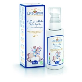 Helan Linea Bimbi Bio Pelle di Velluto Talco Liquido 100 ml, Blu/Bianco