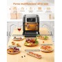 Innsky Friggitrice ad aria 10L, Forno ad aria calda 10 in 1 con Touch Screen a LED digitale, Friggere Senza Olio da 1500W, Grigl