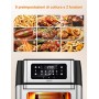Innsky Friggitrice ad aria 10L, Forno ad aria calda 10 in 1 con Touch Screen a LED digitale, Friggere Senza Olio da 1500W, Grigl