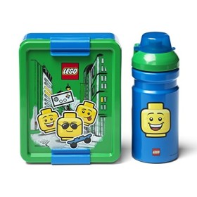 Room Copenhagen Set da Pranzo Lego Ragazzo, Blu/Verde, Taglia Unica