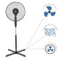 Ardes Penny AR5AM40P Ventilatore Piantana Altezza Regolabile 3 Pale 40 cm con Oscillazione, Ampia Base 60 cm e 3 velocità