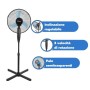Ardes Penny AR5AM40P Ventilatore Piantana Altezza Regolabile 3 Pale 40 cm con Oscillazione, Ampia Base 60 cm e 3 velocità