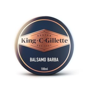 King C. Gillette Balsamo Delicato da Barba da Uomo con Burro di Cacao, Olio di Argan e Burro di Karite, 100 ml