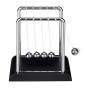 Relaxdays Pendolo di Newton, 5 Sfere in Metallo, Gioco di Fisica, Didattico, Decorazione da Ufficio e Scrivania, Argento