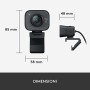 Logitech StreamCam per Streaming Live e Creazione di Contenuti, Video verticale in Full HD 1080p a 60 fps, Opzioni di montaggio 
