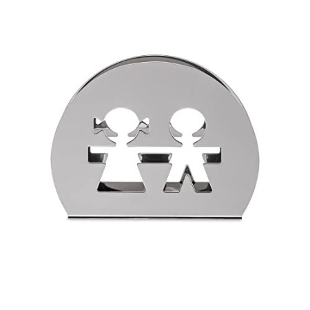 Alessi AKK51 Girotondo Portatovaglioli di Carta in Acciaio Inossidabile 18/10 Lucido