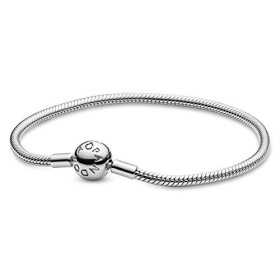 Pandora 590728 – Bracciale da donna con chiusura a sfera, liscio, in argento 925, argento, colore: argento, cod. 590728-21