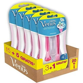 Gillette Venus Oceana Sensitive Rasoi Donna Usa e Getta, Maxi Formato da 20 Rasoio di cui 5 Gratis