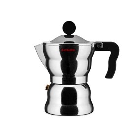Alessi Moka AAM33/3 Caffettiera Espresso di Design in Fusione di Alluminio, 3 Tazze
