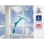 Leifheit Window & Frame Cleaner Tergivetro Telescope L, Lavafinestre con Testina Mobilee Manico Telescopico Estensibile fino a 1