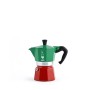 Bialetti Moka Express Italia Collection (Tricolore) Caffettiera, Alluminio, 3 Tazze