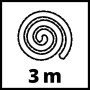 Einhell 2362000 Prolunga per Aspiratutto, Ø 36 mm, 3 M, Nero