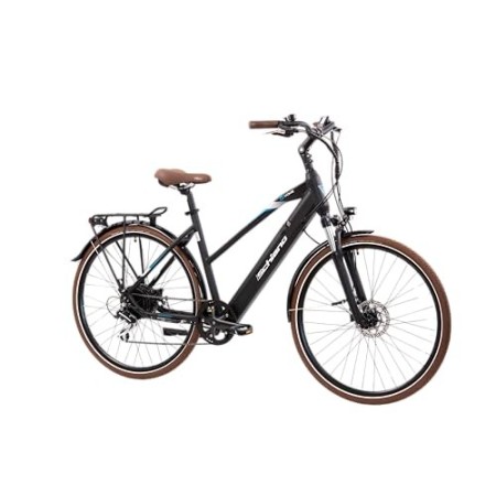 F.lli Schiano E- voke, Bicicletta elettrica Unisex Adulto, Nera, 28''
