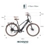 F.lli Schiano E- voke, Bicicletta elettrica Unisex Adulto, Nera, 28''