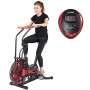 CARE FITNESS - Bicicletta ad aria CA-700 Air Bike con resistenza ad aria, 6 programmi di allenamento, bicicletta ellittica 2 in 