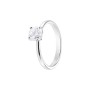 Swarovski Anello Attract, Bianco, Placcatura Rodio, Misura 52